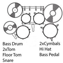 Pearl Export 20" Drum Kit in Black Cherry Glitter - Image 3