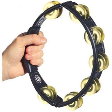 LP Cyclops Tambourine Hand Held Brass Black