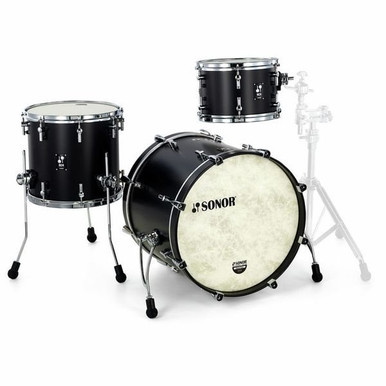Sonor SQ1 Shell Pack in GT Black, Solid Matte Lacquer