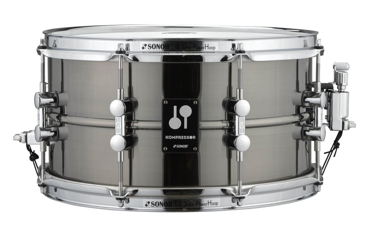Sonor Kompressor 13x7 Brass Snare Drum, Black Nickel Plated - Image 4