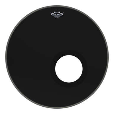 Remo 20" Powerstroke 3 Ebony Bass Drum Head with 5" Ring