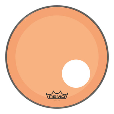 Remo Powerstroke 3 Colortone Bass Drum Head - Orange - 18" - with 5" Offset Hole