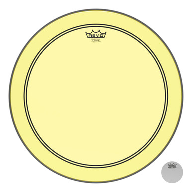 Remo Powerstroke 3 Colortone Bass Drum Head - Yellow - 18"