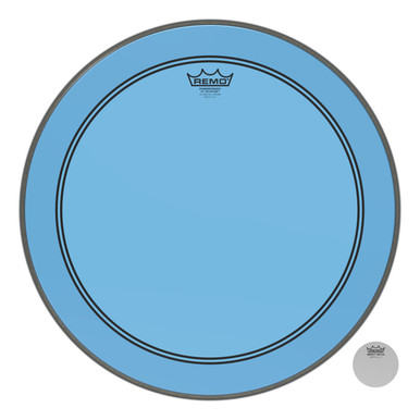 Remo Powerstroke 3 Colortone Bass Drum Head - Blue - 20"