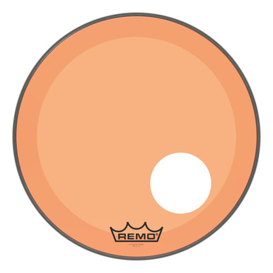 Remo Powerstroke 3 Colortone Bass Drum Head - Orange - 20" - with 5" Offset Hole