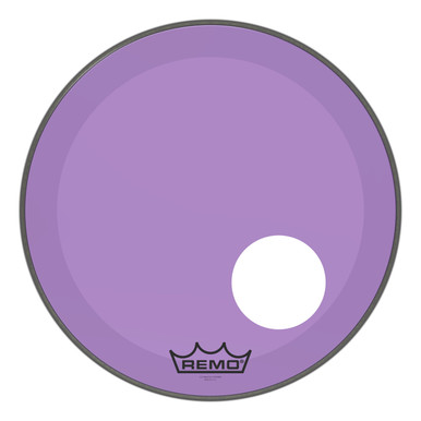 Remo Powerstroke 3 Colortone Bass Drum Head - Purple - 20" - with 5" Offset Hole
