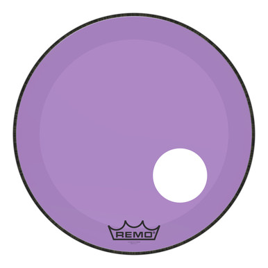 Remo Powerstroke 3 Colortone Bass Drum Head - Purple - 22" - with 5" Offset Hole
