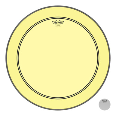 Remo Powerstroke 3 Colortone Bass Drum Head - Yellow - 22"