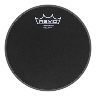 Remo 08" Black Suede Ambassador Tom Head