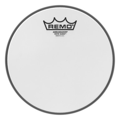 Remo 08" White Suede Ambassador Tom Head
