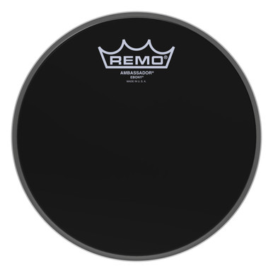 Remo 8" Ebony Ambassador Tom Head