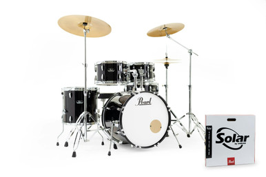 Pearl Roadshow 20" Drum Kit in Jet Black (Extra Crash)