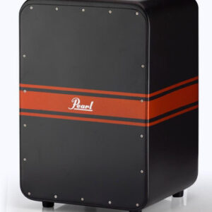 Pearl Cyclone Cajon in Black with Burnt Orange Stripes