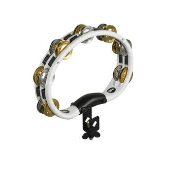 Meinl Mountable Tambourine in White with Steel & Brass Jingles