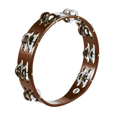 Meinl Wood Tambourine with 2 Row Steel Jingles in African Brown
