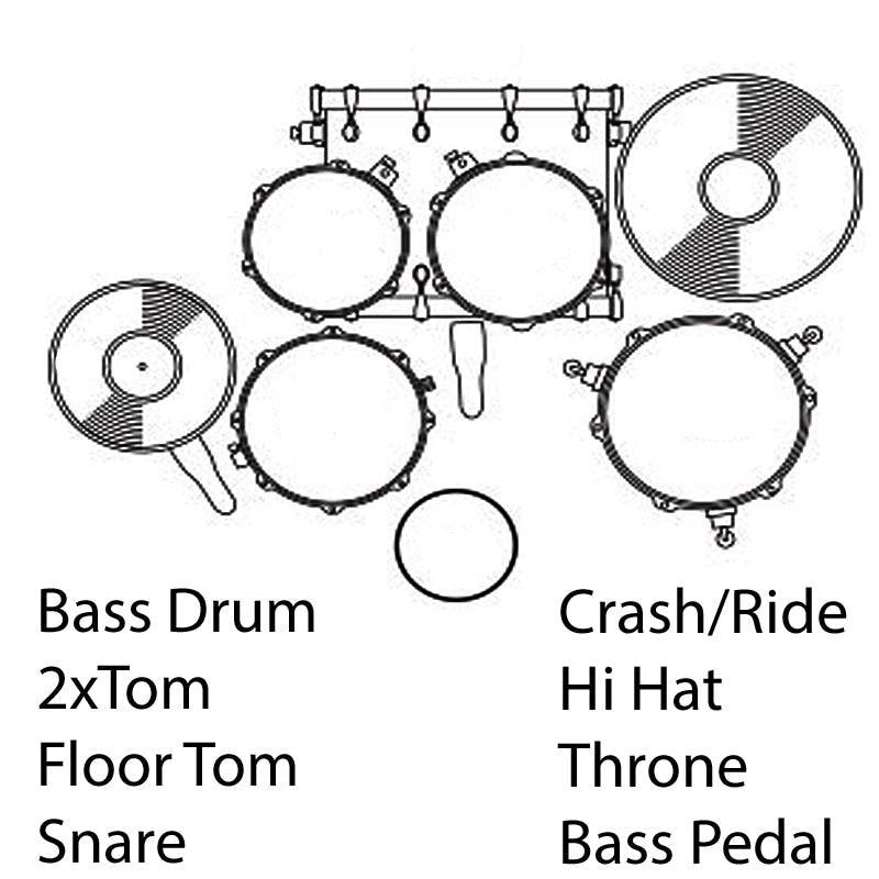 Pearl Roadshow 20" Acoustic Drum Kit in Black - Image 5