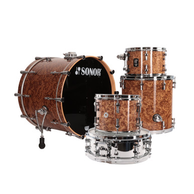 Sonor Prolite 22,10,12,16 Chocolate Burl Drum Kit with FREE SNARE DRUM
