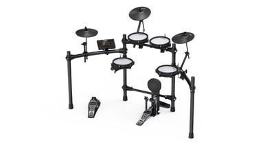 NUX DM-210 Mesh Electronic Drum Kit Bundle inc Throne and Headphones