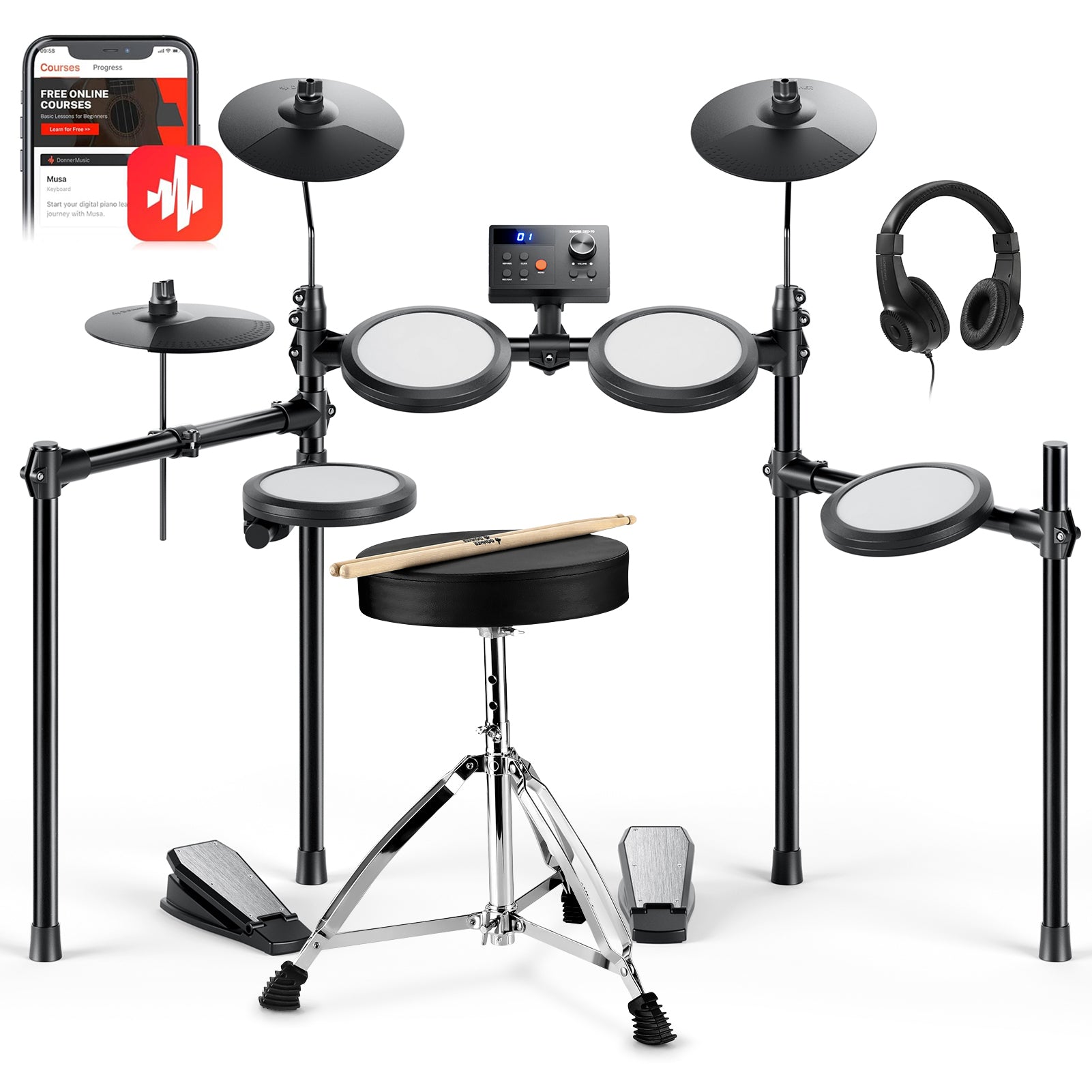 Donner DED-70 Electronic Drum Set
