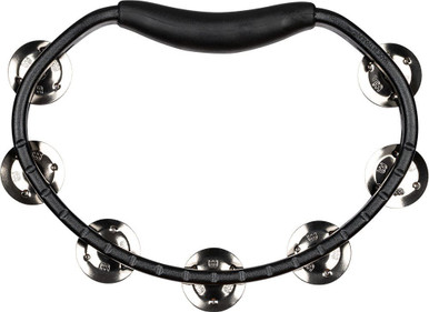 Meinl Headliner Series Single Row Hand Held Tambourine Stainless Steel Jingles Black