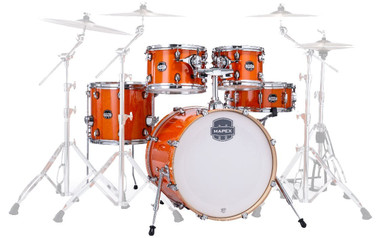 Mapex Mars Maple Fusion Shell Pack in Glossy Amber - 20 / 10 / 12 / 14 + 14 Snare