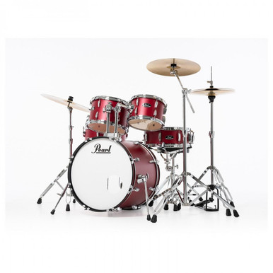 Pearl Roadshow 22" Drum Kit in Matte Red (extra cymbal) - Image 2