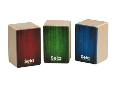 Sela Mini Cajon Shaker Set Soft Medium Hard