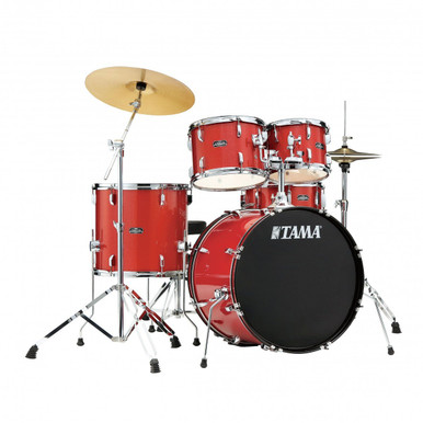 Tama Stagestar 22" Drum Kit in Candy Red Sparkle with Hardware & Zildjian Planet cymbals