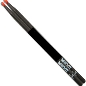 Vic Firth Nova 5B Drumsticks in Black with Red Tip