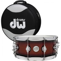 DW Design Series 14" x 6" Snare Drum Tobacco Burst & Case
