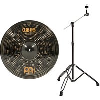 Meinl Classics Custom Dark 18 Crash Cymbal & Boom Arm Stand Black