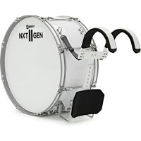 Premier NXT GEN Marching 24" x 10" Traditional Bass Drum White