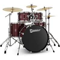 Premier Revolution 22" 5pc Drum Kit Bundle Red Sparkle