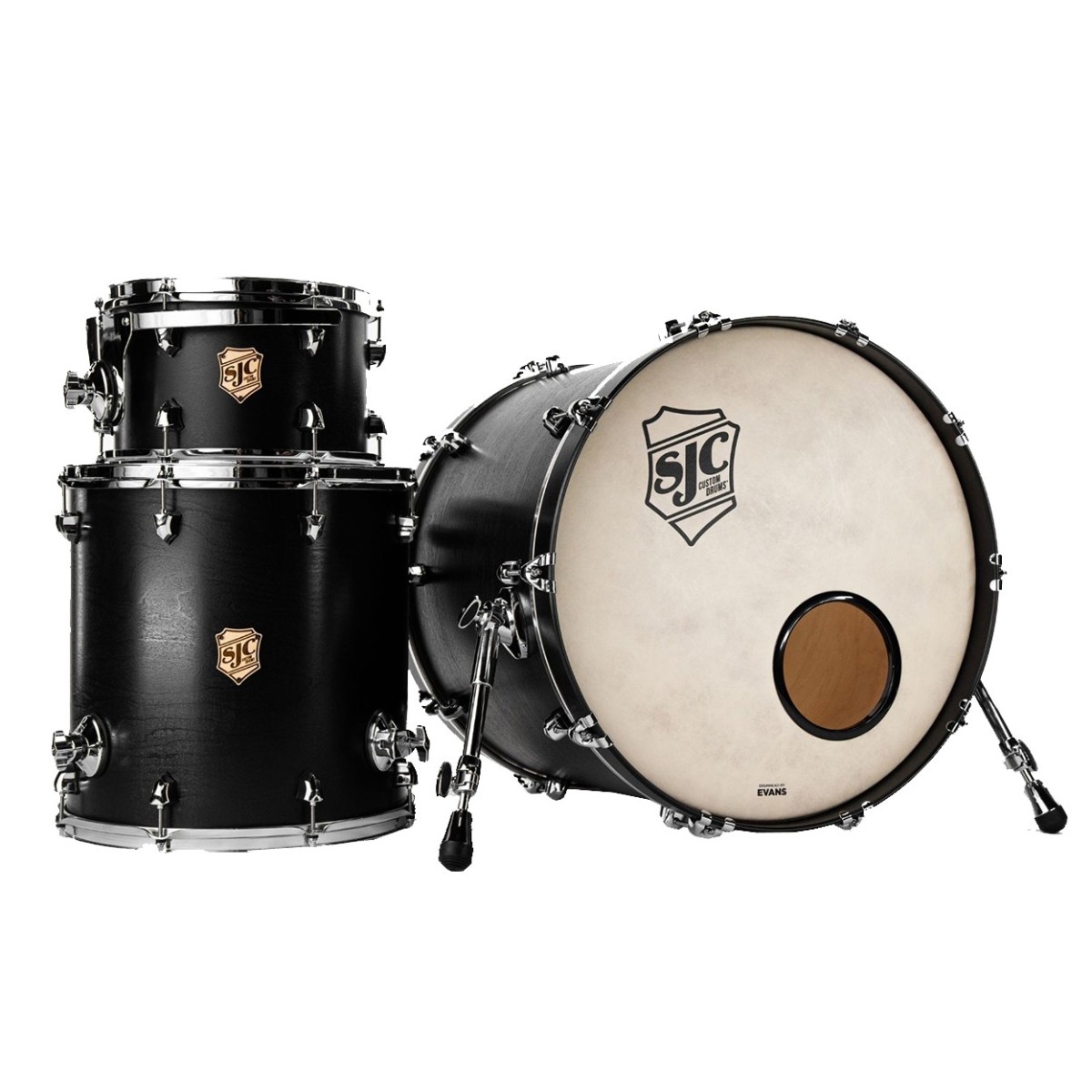 SJC Drums Tour Series 3pc Shell Pack Matte Black