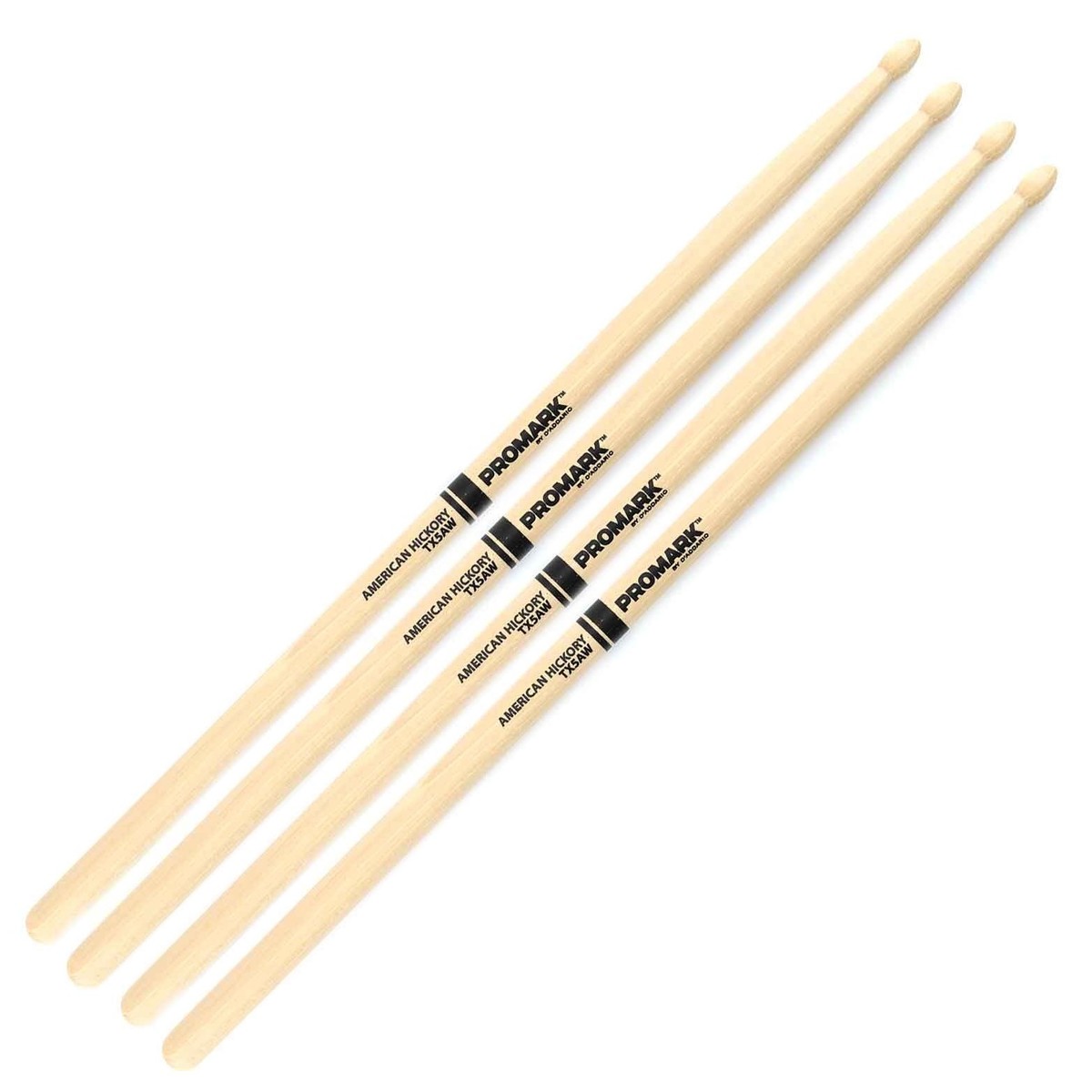 Promark Classic Forward 5A Hickory Wood Tip 2 Pair Value Bundle