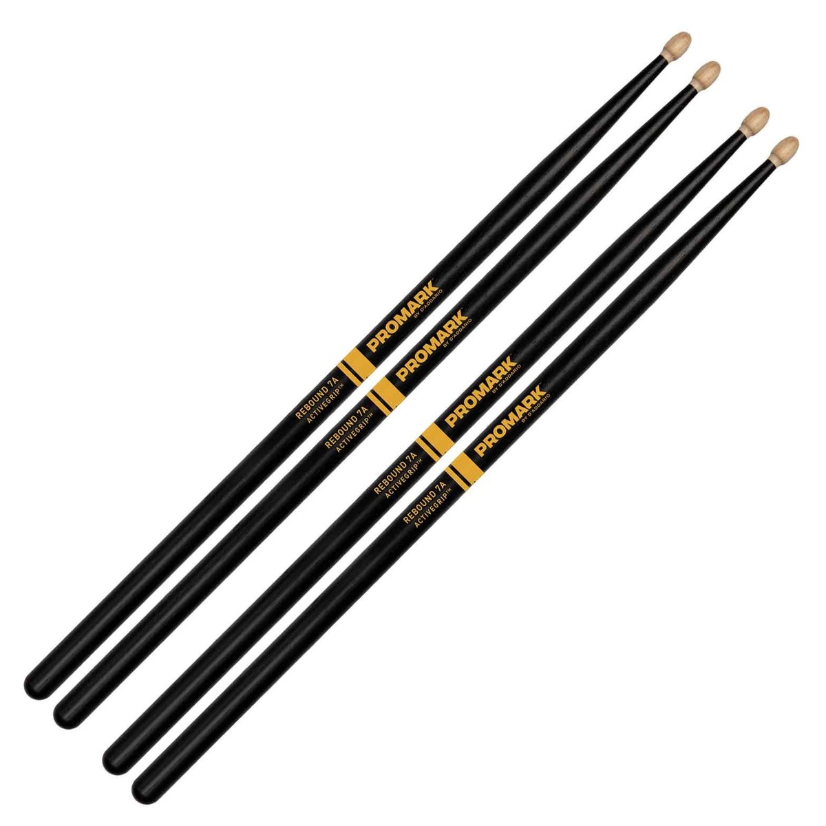 Promark Rebound 7A ActiveGrip Hickory 2 Pair Value Bundle