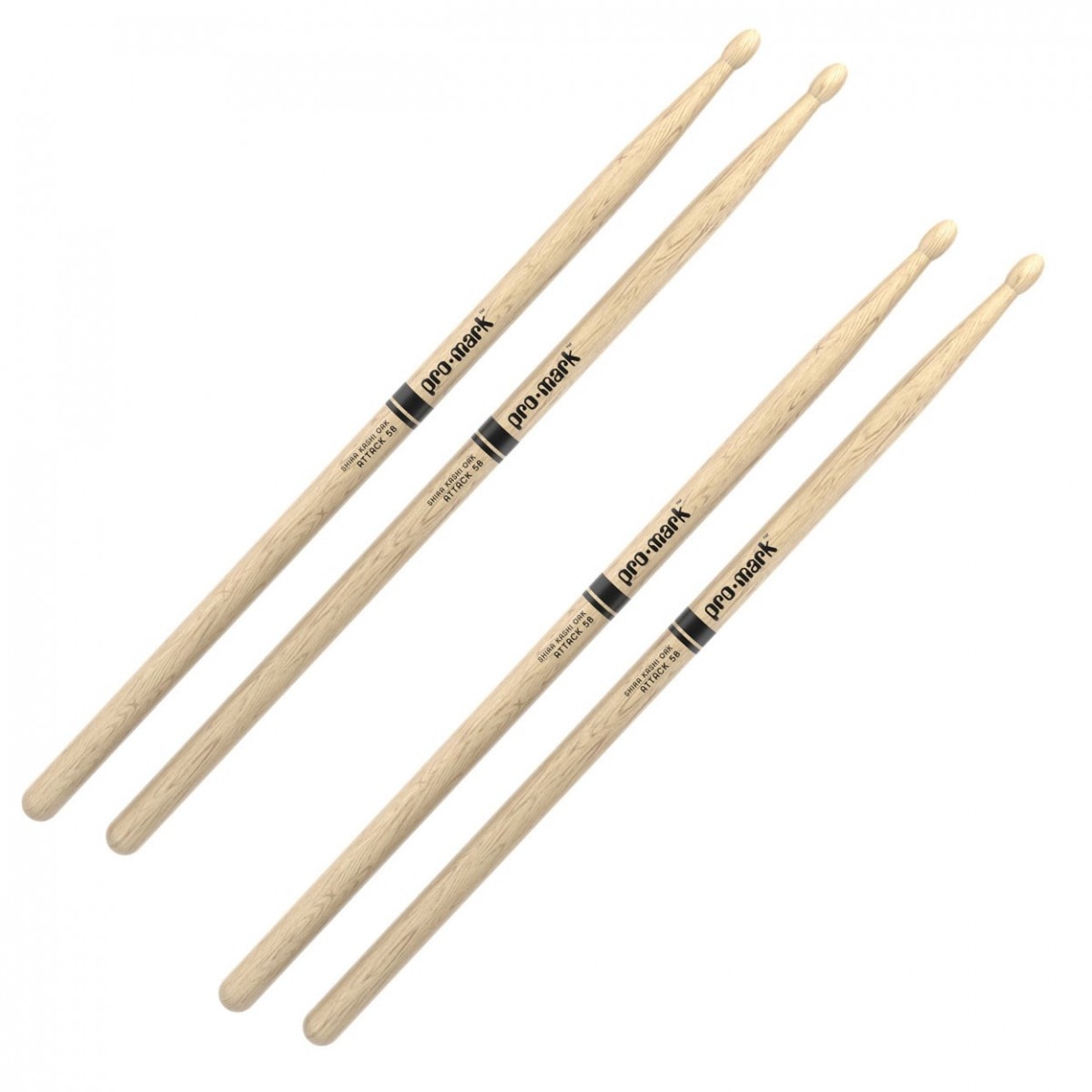 Promark Classic Attack 5B Shira Kashi Oak Oval 2 Pair Value Bundle