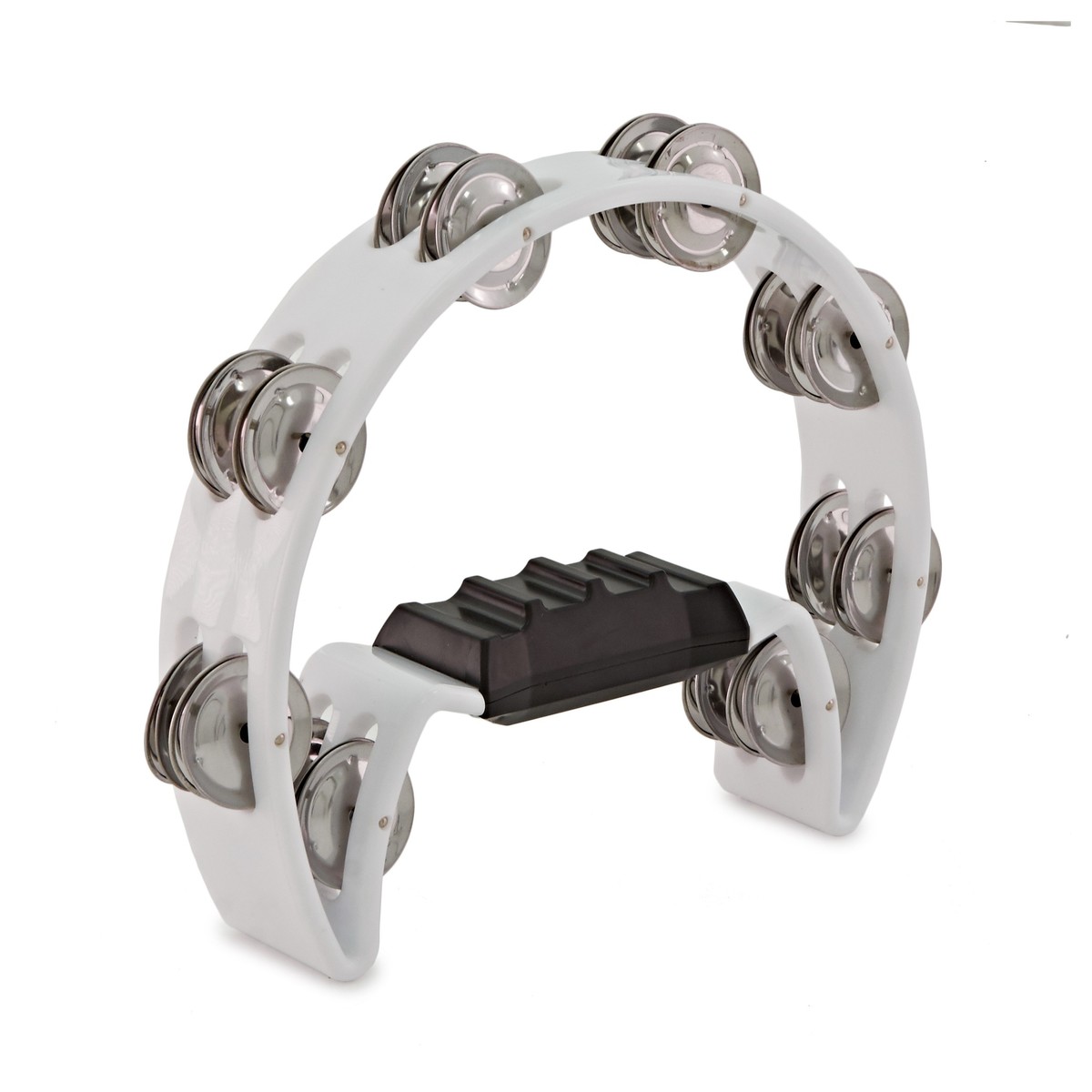 D-Shaped Tambourine by Gear4music White