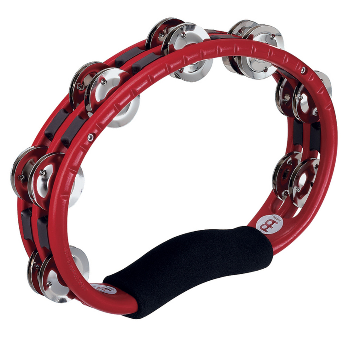 Meinl Percussion ABS Steel Jingle Hand Held Tambourine TMT1R Red