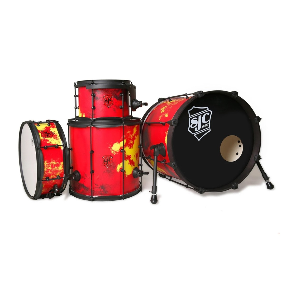 SJC Drums Josh Dun The Ned 4pc Shell Pack Inferno