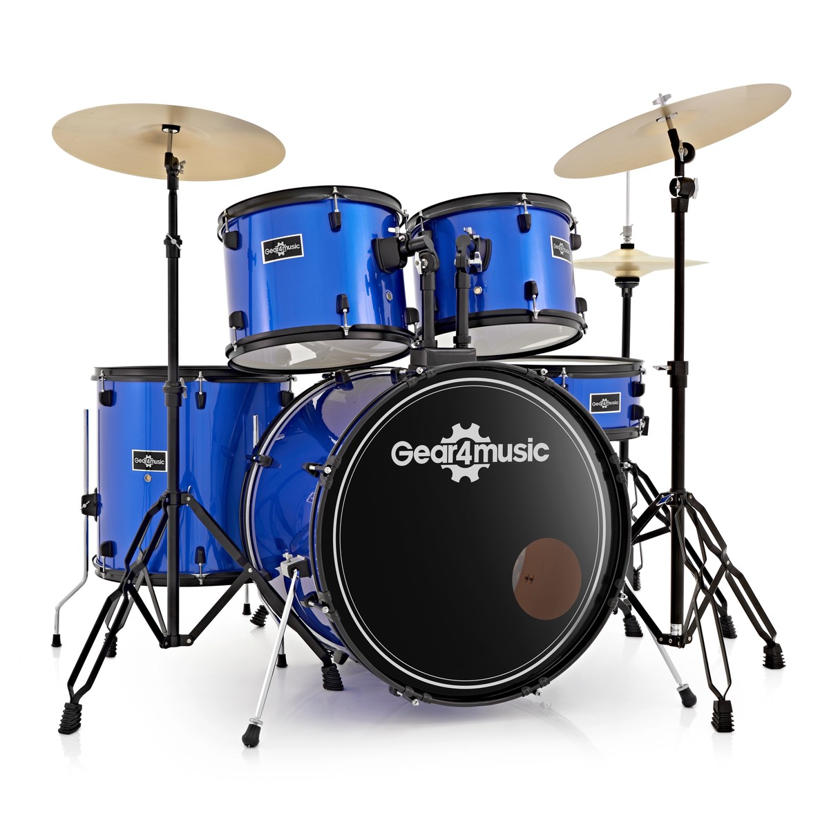 BDK-1plus Full Size Starter Drum Kit by Gear4music Blue