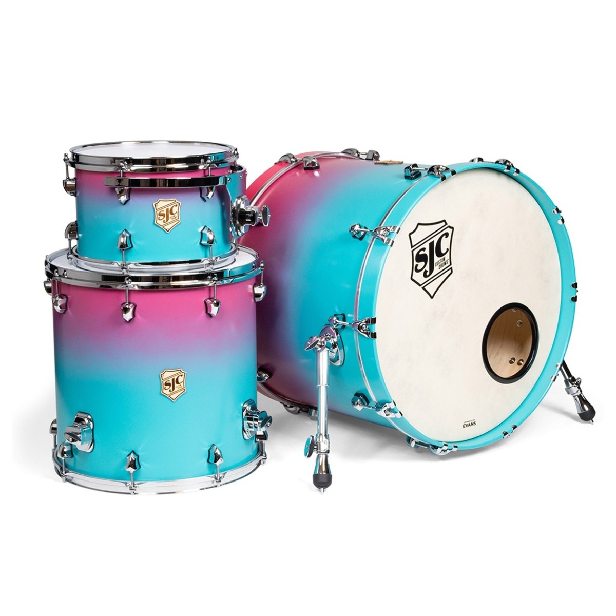 SJC Drums Colour Rush 3pc Shell Pack Aqua Punch
