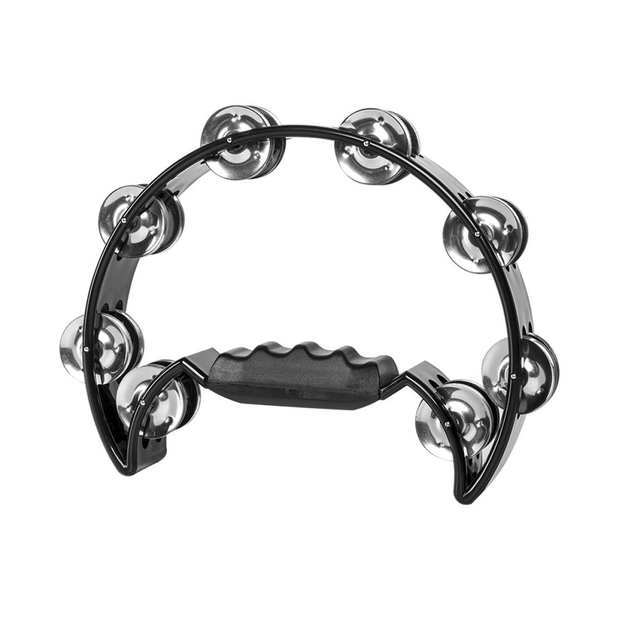Stagg Cutaway Tambourine 16 Jingles Black