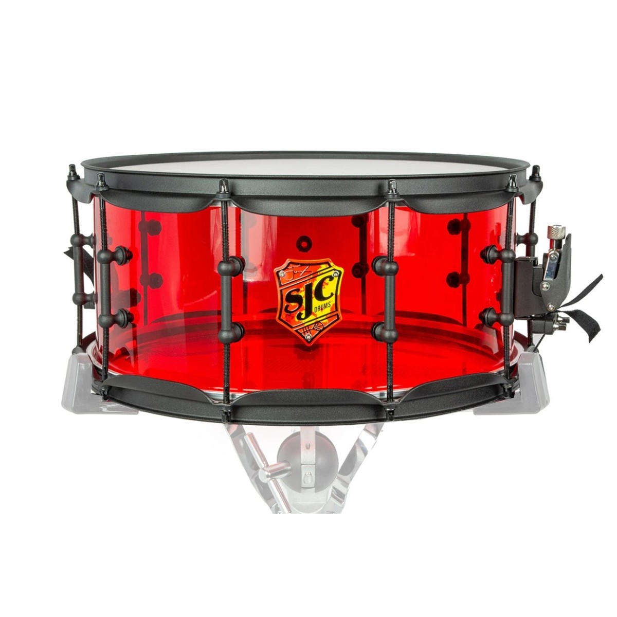 SJC Drums Josh Dun Torch 14 x 6.5 Snare Drum Red Acrylic