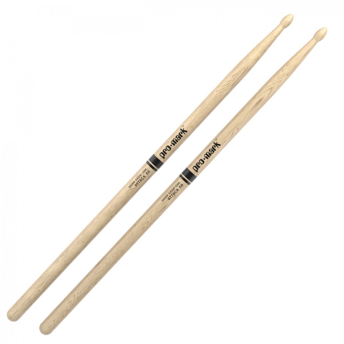 Promark Classic Attack 5A Shira Kashi Oak Drumsticks Wood Tip