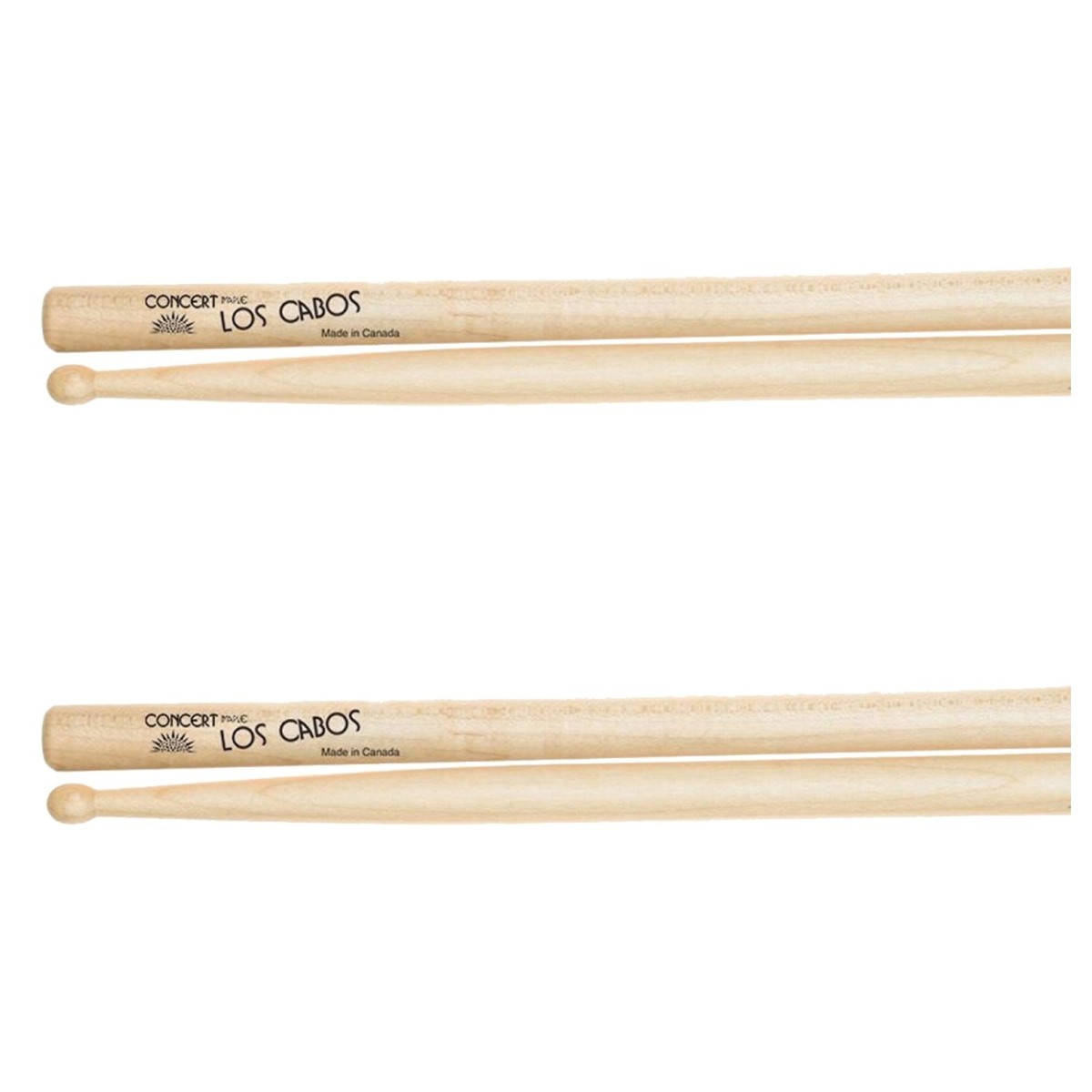 Los Cabos Concert Maple Wood Tip Drumsticks 2 Pair Pack