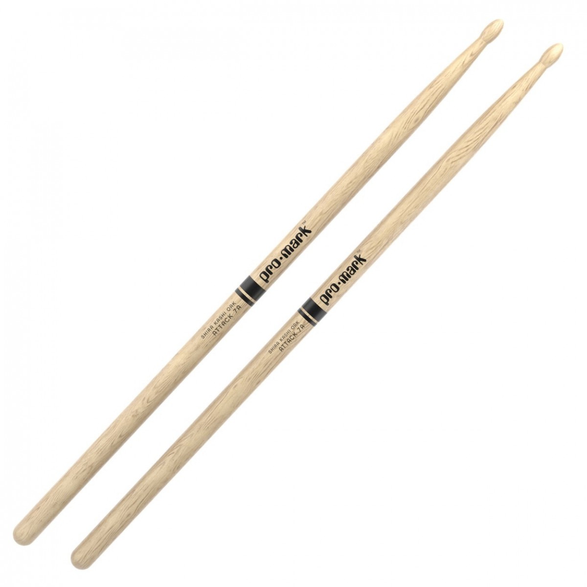 Promark Classic Attack 7A Shira Kashi Oak Drumsticks Wood Tip