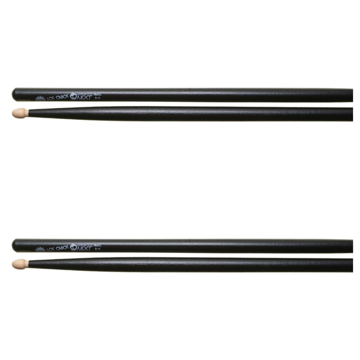 Los Cabos Next Generation Maple 8-11 Black Drumsticks 2 Pair Pack