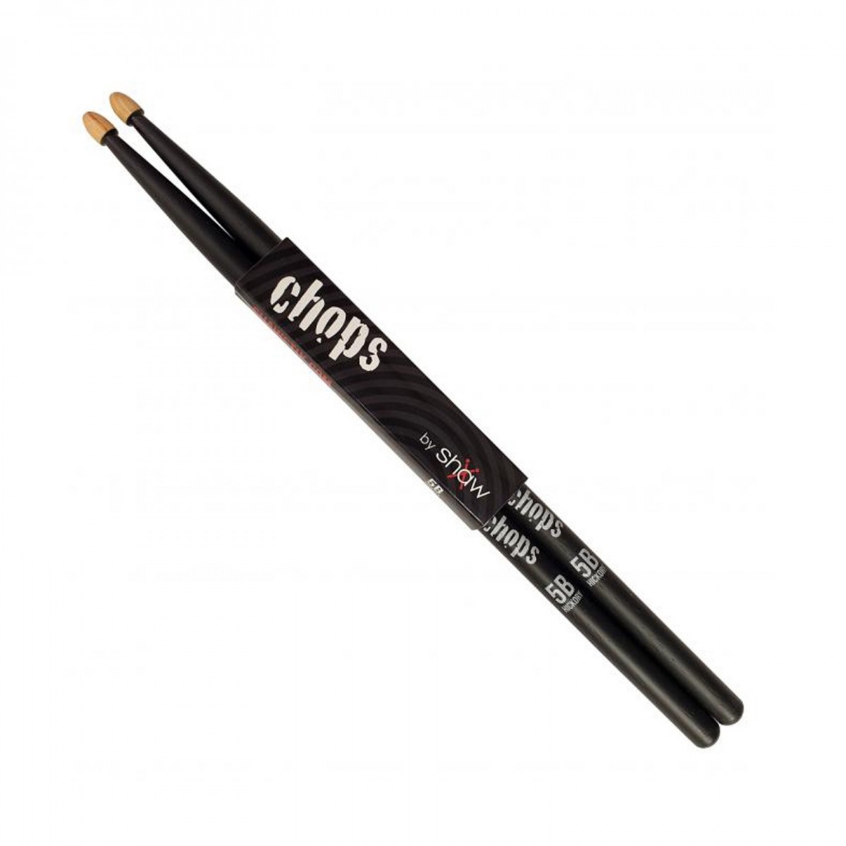 Shaw 5B Chops Sticks Hickory Wood Tip Black