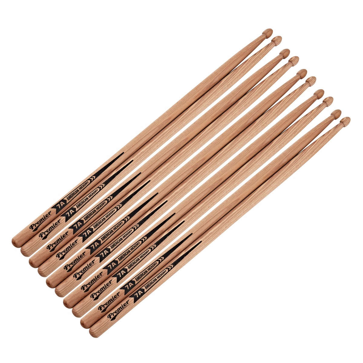 Premier 7A American Hickory Drumsticks 5 Pair Pack
